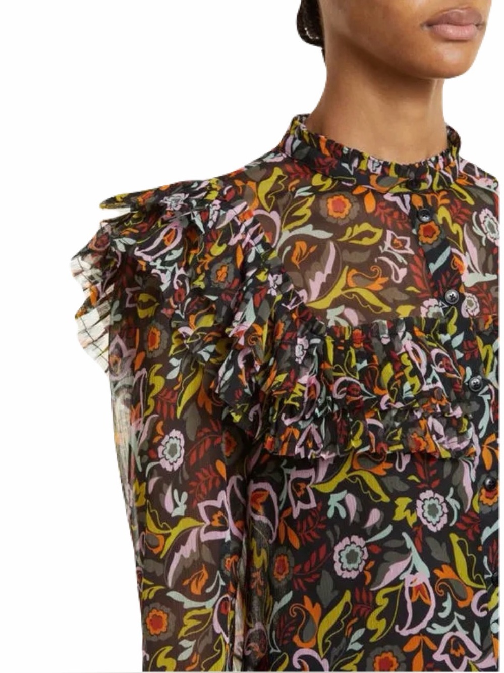 Ted Baker London Ehllana Blouse in Floral Multi, Women’s size Medium / size 3